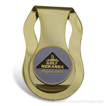 Brass Money Clip with Nickel-plated Finish, Customized Designs and Logos are Accepted